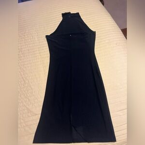 Elegant Black Halter Dress